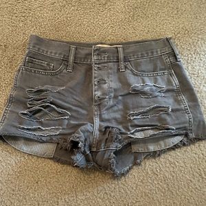 Hollister Gray High Rise Short-Short.